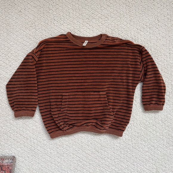 Rylee + Cru Other - Rylee + Cru Striped Crewneck Terry Sweater